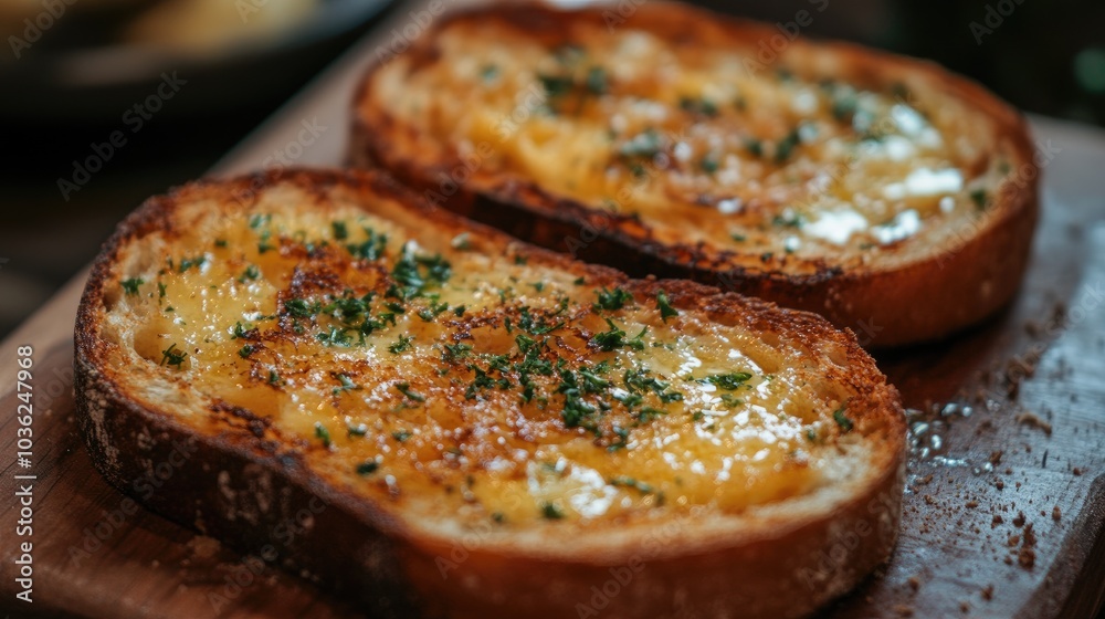 Deliciously Toasted Garlic Bread with Herbs