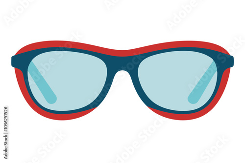 glasses isolated on white background vector art illustration