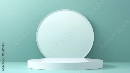 3d vector ice blue stage empty display