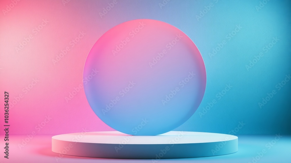 minimalistic display with soft neon colours minimalistic display with soft neon colours