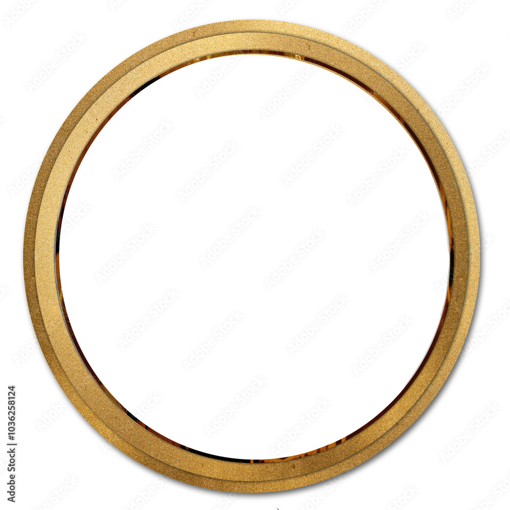 Classic Gold Circular Frame with Elegant Texture Classic Gold Circular Frame with Elegant Texture