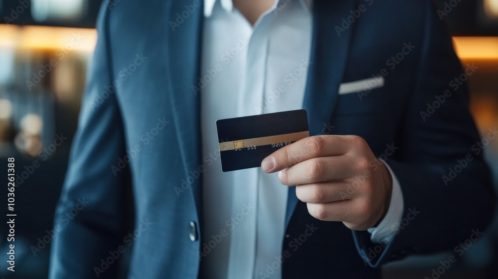 Man Holding Credit Card Man Holding Credit Card