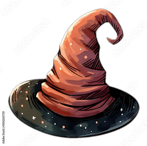witch hat icon isolated white background