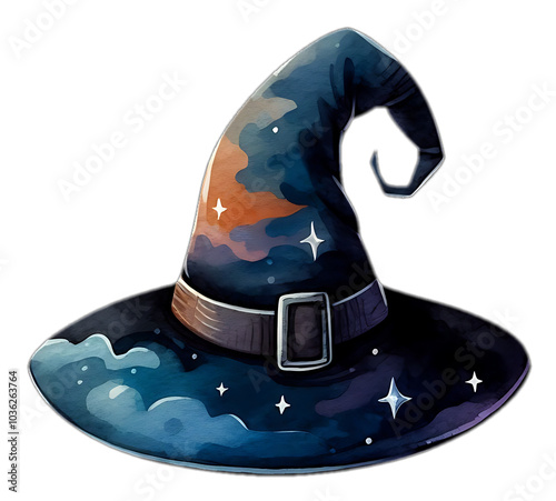 witch hat icon isolated white background