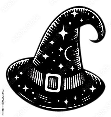 witch hat icon isolated white background