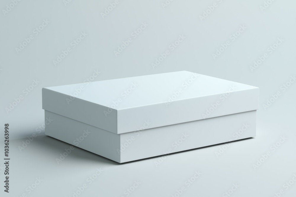 Simple white box on a light background showcasing minimalistic design and clean lines Simple white box on a light background showcasing minimalistic design and clean lines