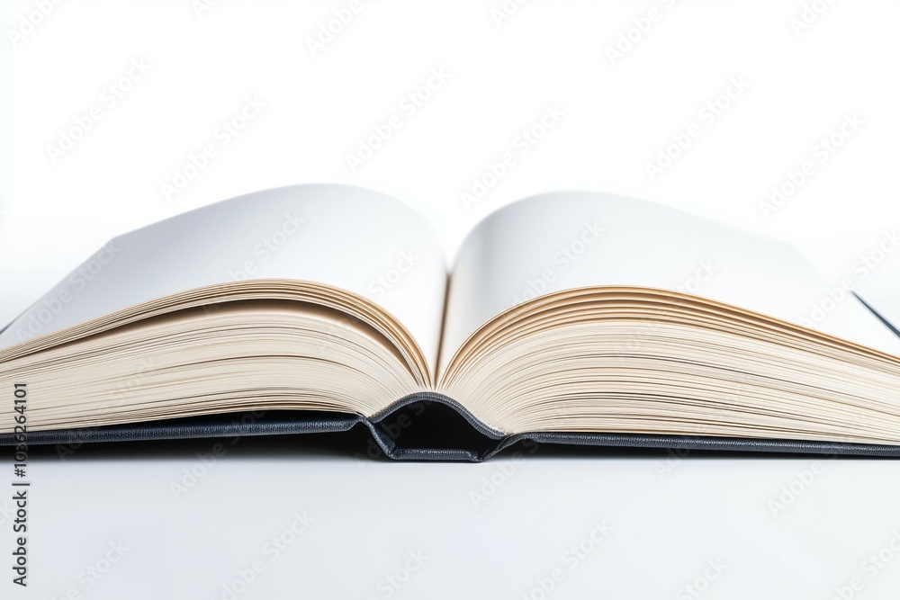 An open blank notebook resting on a white surface inviting creativity and ideas on a bright day An open blank notebook resting on a white surface inviting creativity and ideas on a bright day