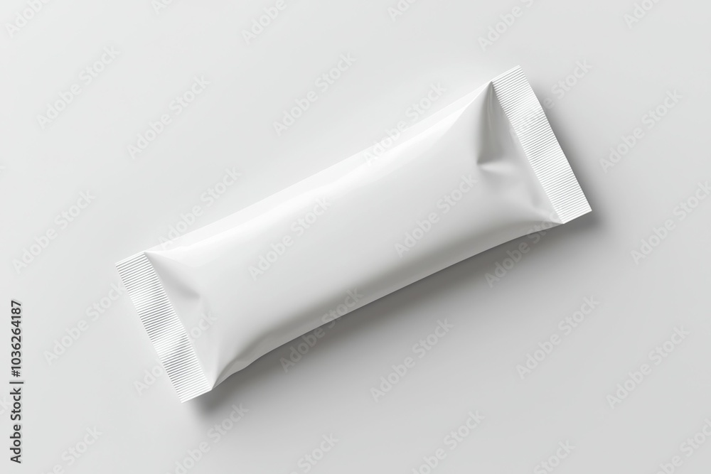 Plain white packaging on a light surface suitable for brand labeling or product presentation Plain white packaging on a light surface suitable for brand labeling or product presentation