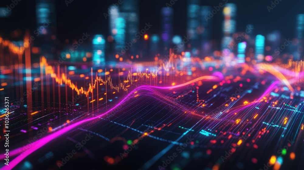 Vibrant Abstract Digital Data Visualization Background Vibrant Abstract Digital Data Visualization Background