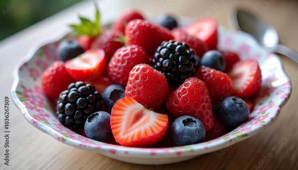 Freshly picked summer berries ready to be enjoyed Freshly picked summer berries ready to be enjoyed