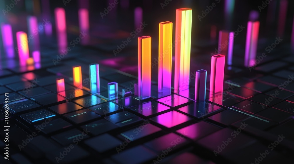 Colorful Abstract Digital Data Visualization Concept Colorful Abstract Digital Data Visualization Concept