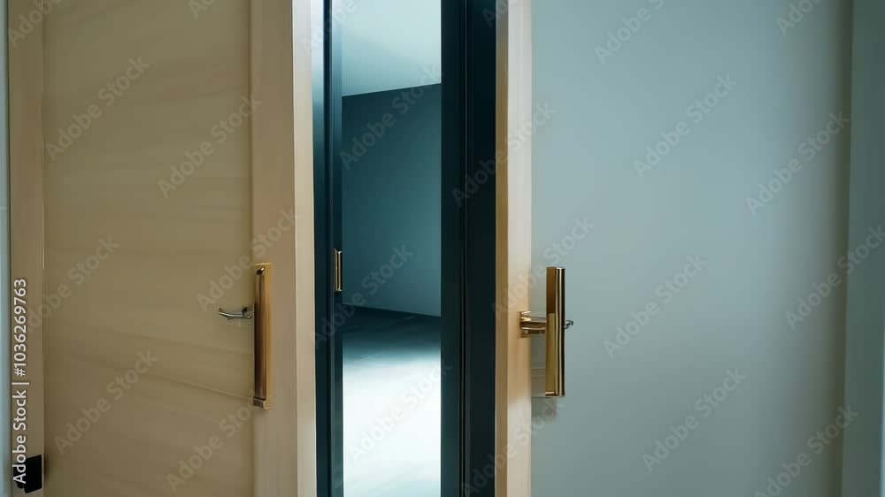 Elegant bedroom with an empty closet Video Elegant bedroom with an empty closet Video