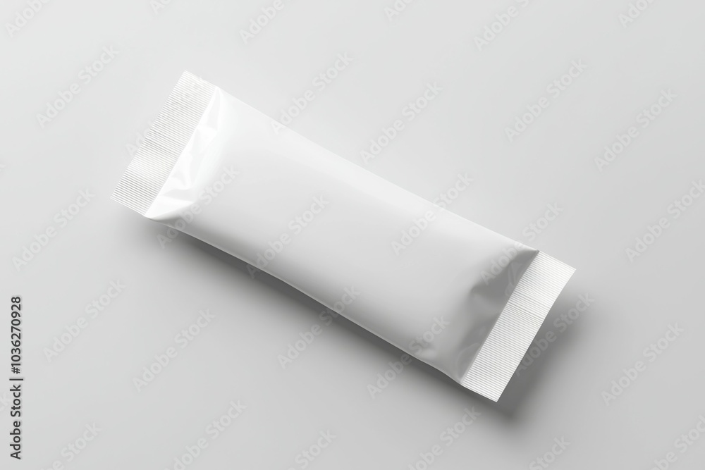 A white wrapper is on a white background A white wrapper is on a white background