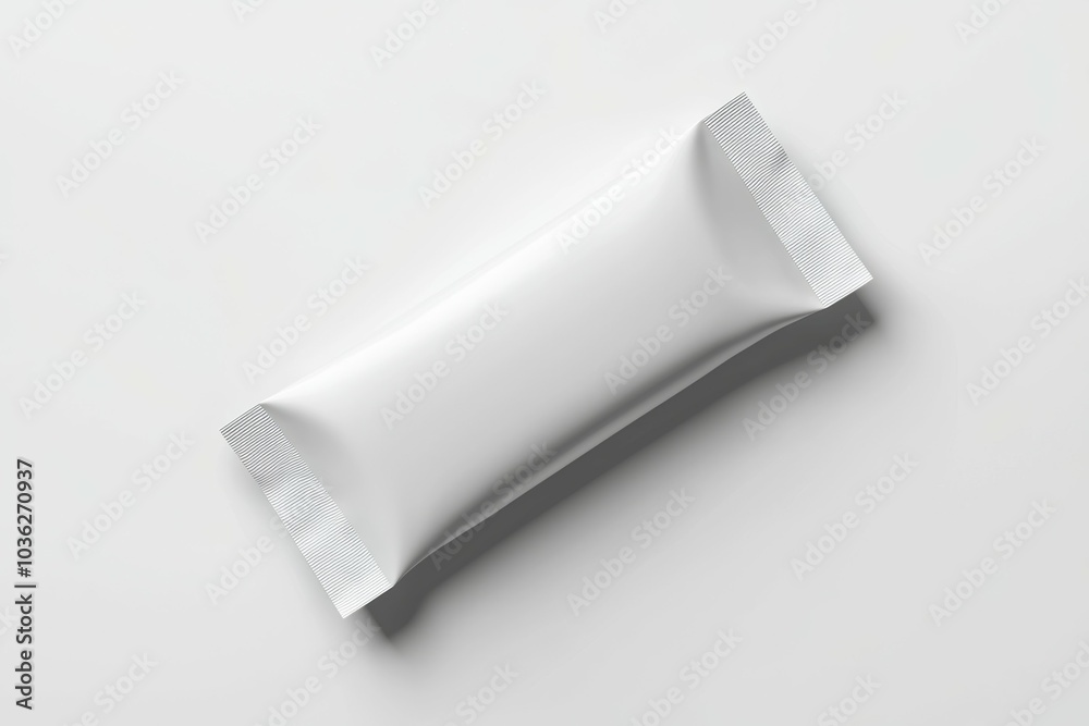 A white wrapper is on a white background A white wrapper is on a white background