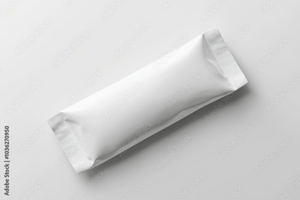 A white wrapper is on a white background A white wrapper is on a white background