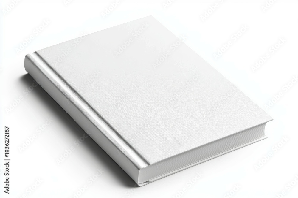 A white book with a spine and a cover A white book with a spine and a cover