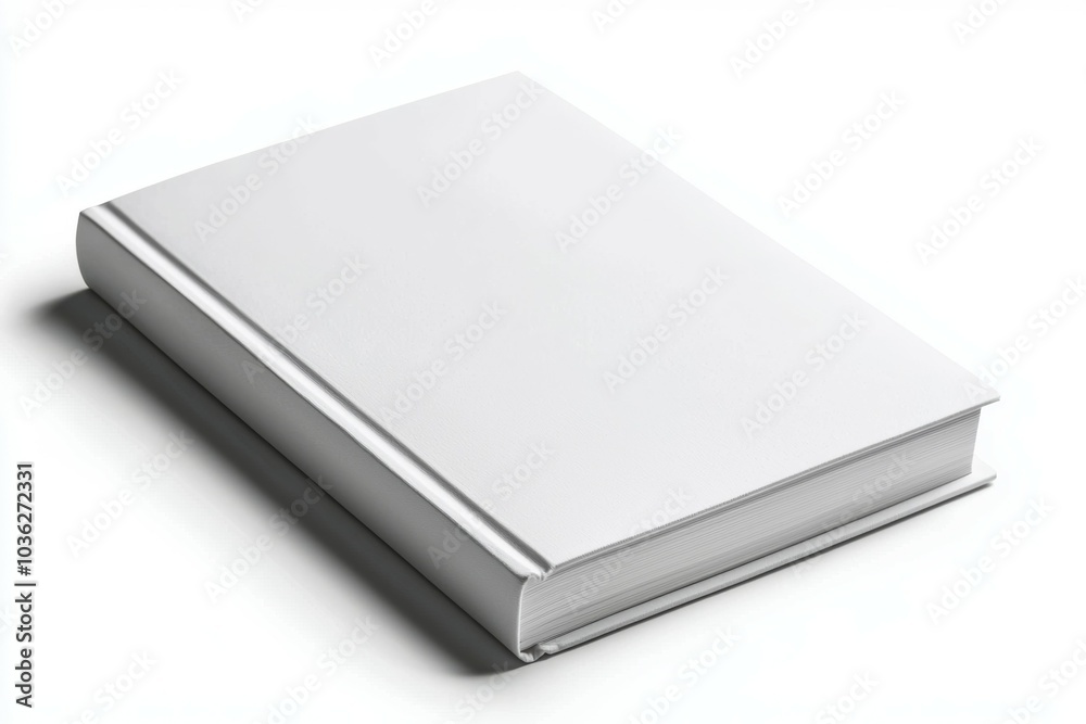 A white book with a black spine and a white cover A white book with a black spine and a white cover