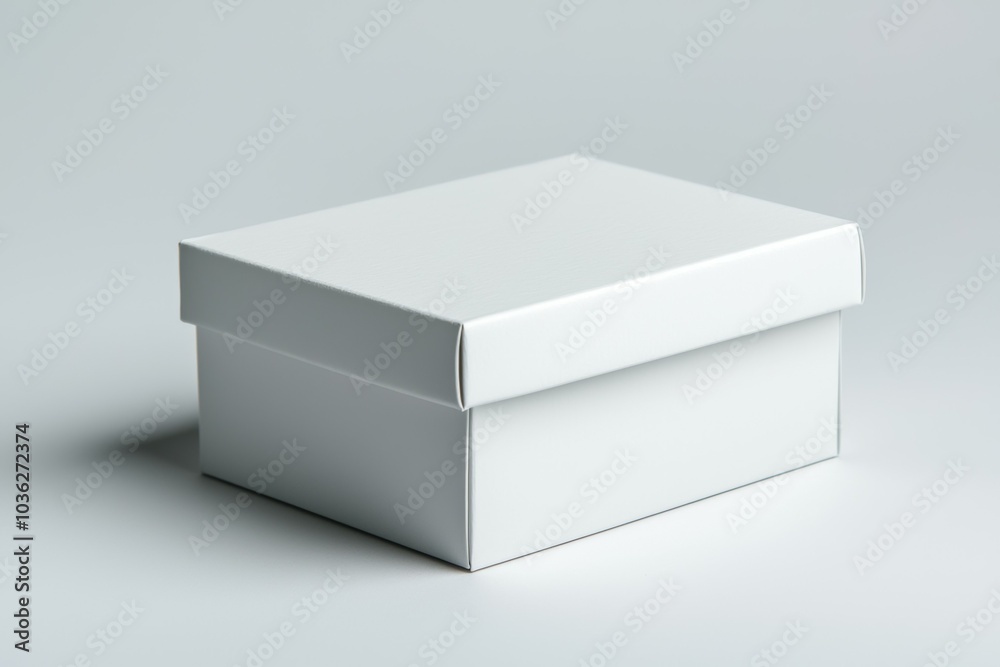 A white cardboard box with a white lid A white cardboard box with a white lid