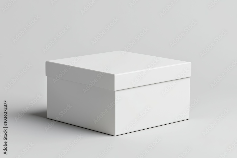A white box is sitting on a white background A white box is sitting on a white background