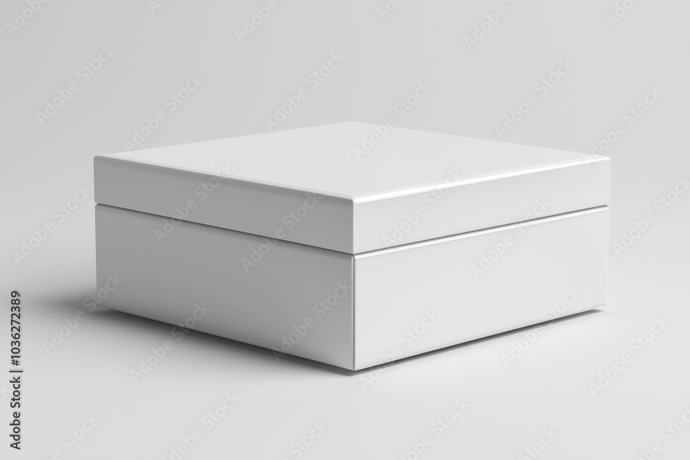 A white box with a square shape A white box with a square shape