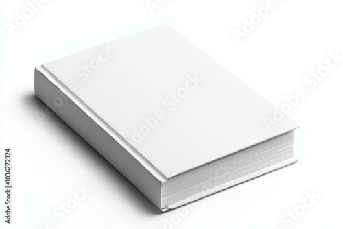 A white book with no writing on it