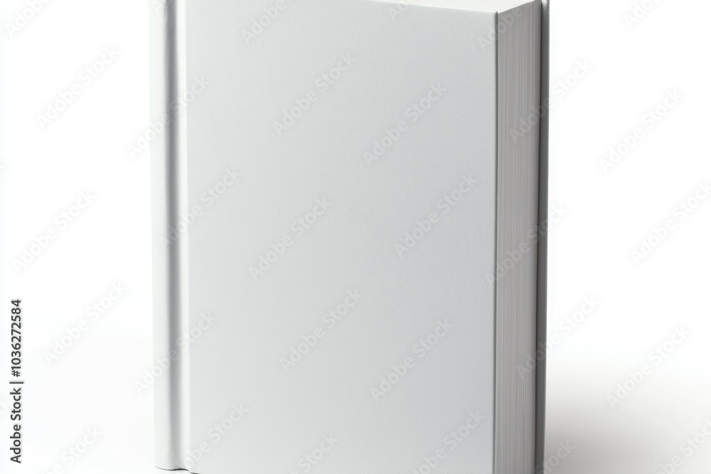 A book with a silver cover and white pages A book with a silver cover and white pages