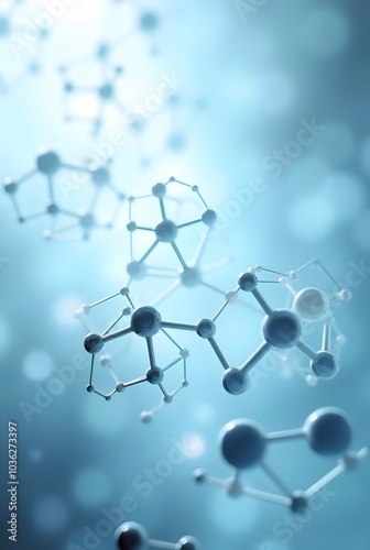 Fototapeta Naklejka Na Ścianę i Meble -  hexagonal, medical science blue banner, Abstract geometric background