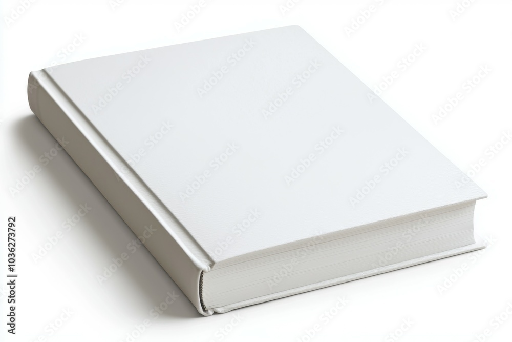 A white book with no writing on it A white book with no writing on it