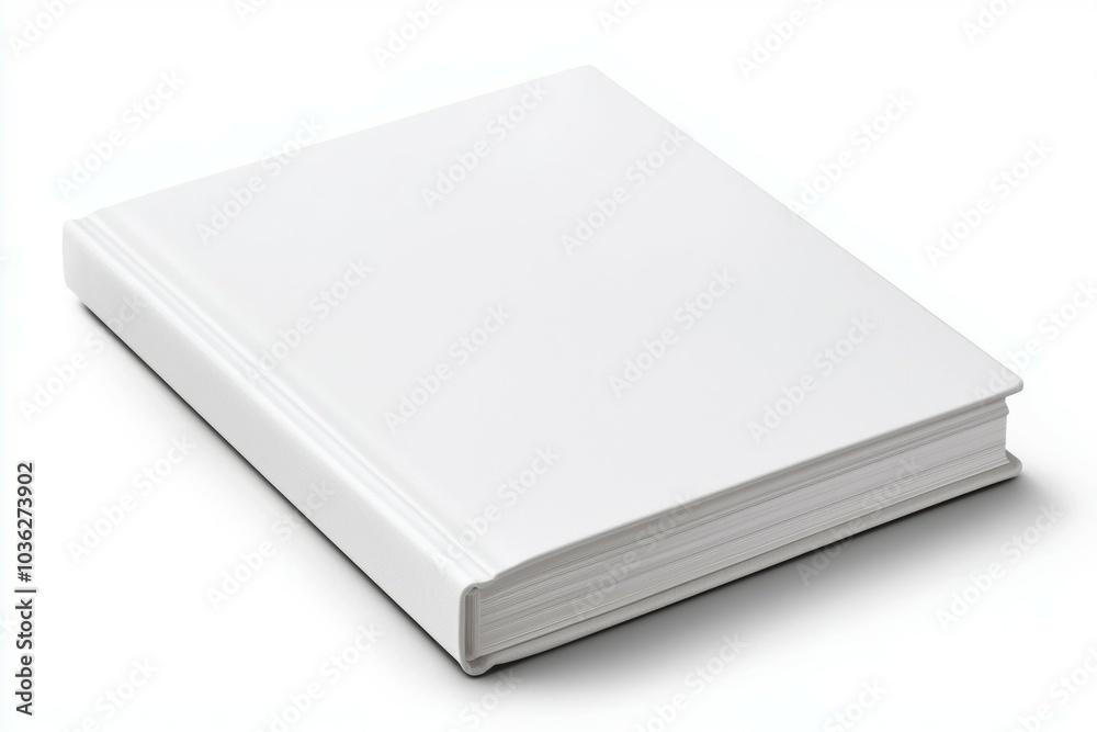 A white book with no writing on it A white book with no writing on it