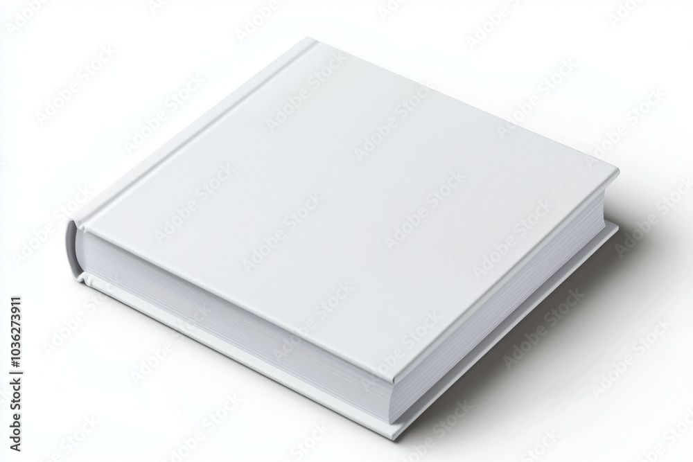 A white book with a white cover and a white spine A white book with a white cover and a white spine