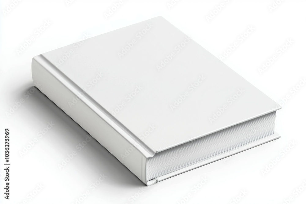 A white book with no writing on it A white book with no writing on it