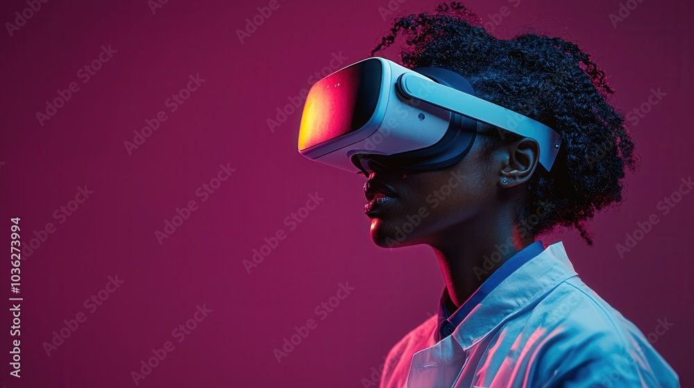 Young Scientist Using Virtual Reality Technology Young Scientist Using Virtual Reality Technology