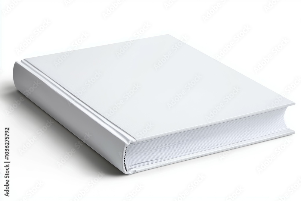 A blank hardcover book lying on a clean surface waiting to be filled with stories and ideas A blank hardcover book lying on a clean surface waiting to be filled with stories and ideas