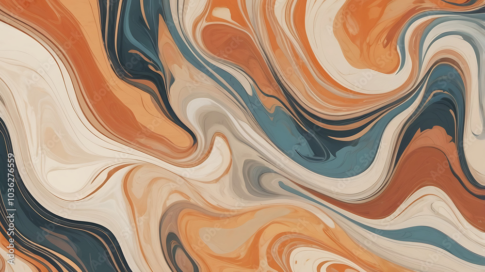 Marble-Inspired Abstract Background with Earthy Swirls Marble-Inspired Abstract Background with Earthy Swirls