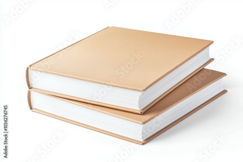 Two elegant beige hardcover journals on a white background, ideal for journaling or gifting