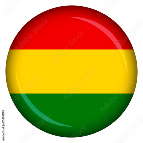 Bolivian flag circle pin and badge photo