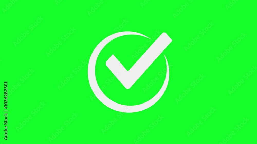 Check mark icon. and tick mark icon on green screen. white check mark animation  video,
Simple Right Check mark icon, tick symbol of approved, voting check mark, conform mark,