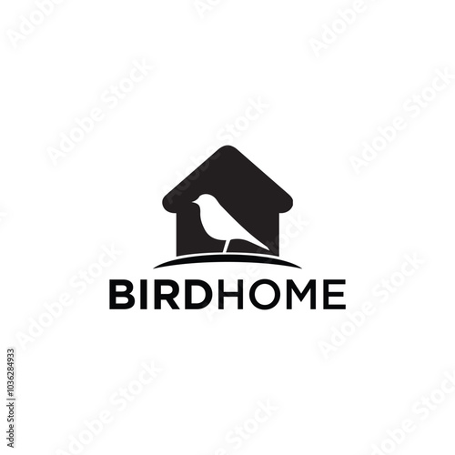 Bird Home Vector Design Logo