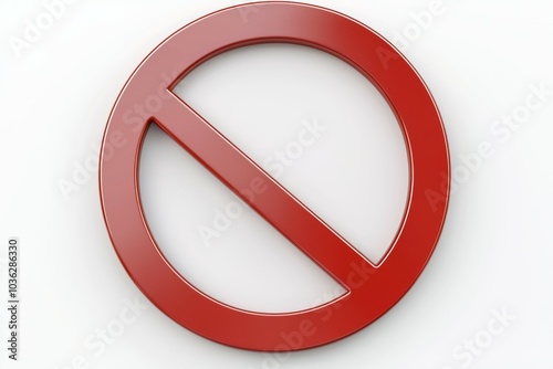 Free Download A bold red prohibition sign clearly displayed against a white background - GFXLoad
