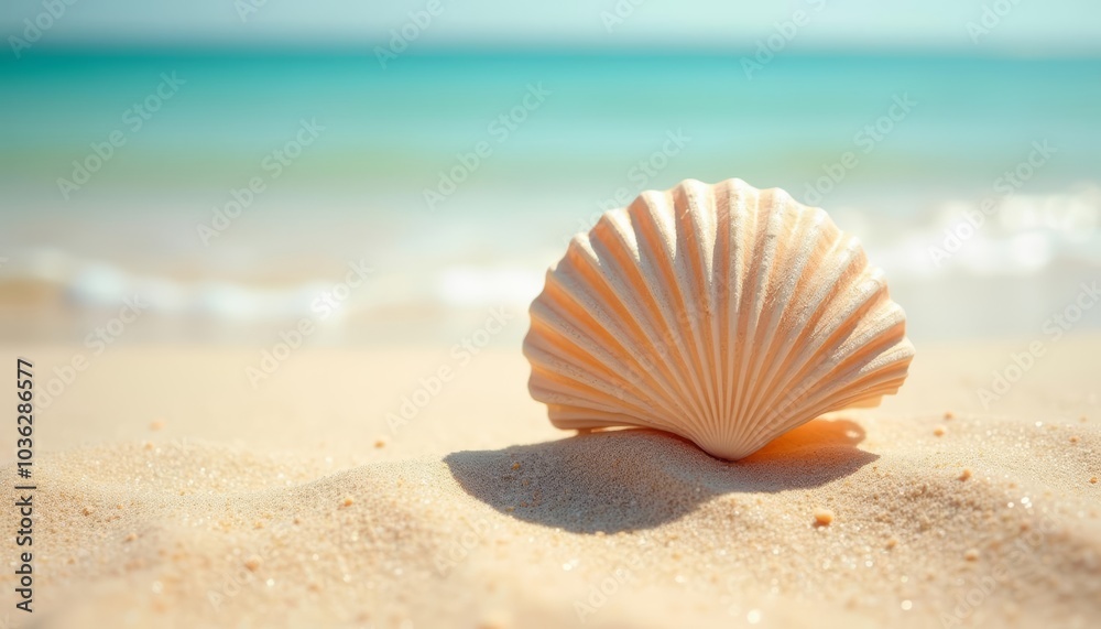 A seashells solitary journey on the shore A seashells solitary journey on the shore