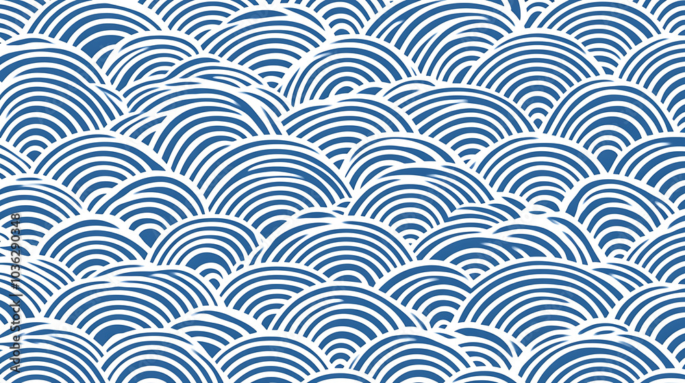 Minimalist Seigaiha pattern featuring soft ocean waves creates serene and calming atmosphere. rhythmic lines evoke sense of tranquility and harmony Minimalist Seigaiha pattern featuring soft ocean waves creates serene and calming atmosphere. rhythmic lines evoke sense of tranquility and harmony