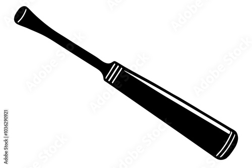 cricket bat silhouette illustration