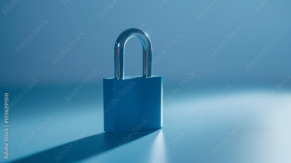 Metallic padlock floating on a smooth water surface symbolizing security and privacy Metallic padlock floating on a smooth water surface symbolizing security and privacy