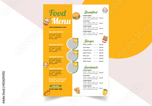 creative food menu restaurant design