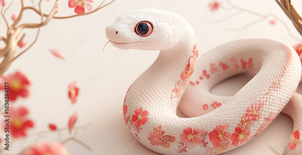 Obraz premium A patterned snake