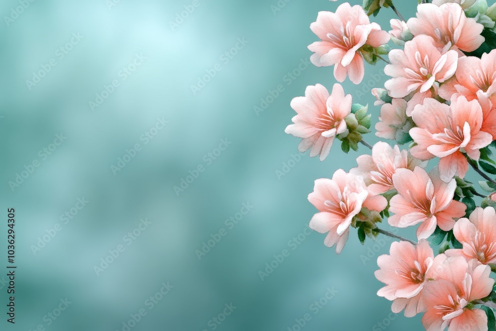 A delicate watercolor illustration of Epilobium Hirsutum, with soft pinks and greens blending beautifully on the canvas A delicate watercolor illustration of Epilobium Hirsutum, with soft pinks and greens blending beautifully on the canvas