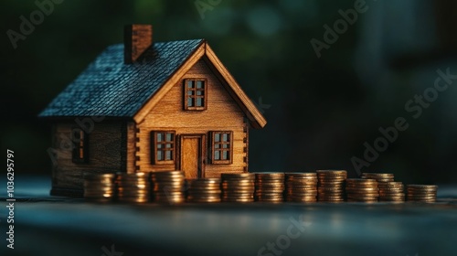 Wooden House Model on Coins