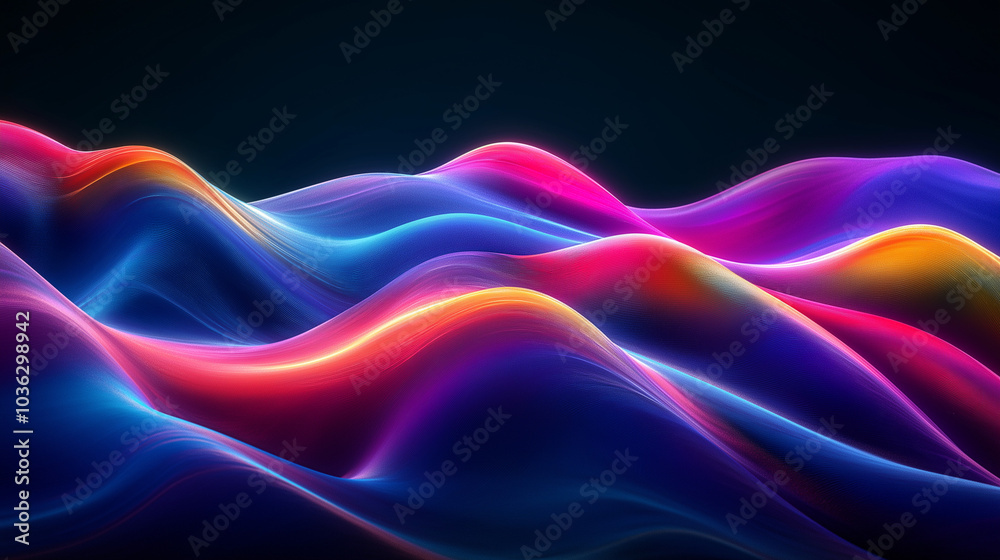 Abstract digital landscape in 3D Abstract digital landscape in 3D
