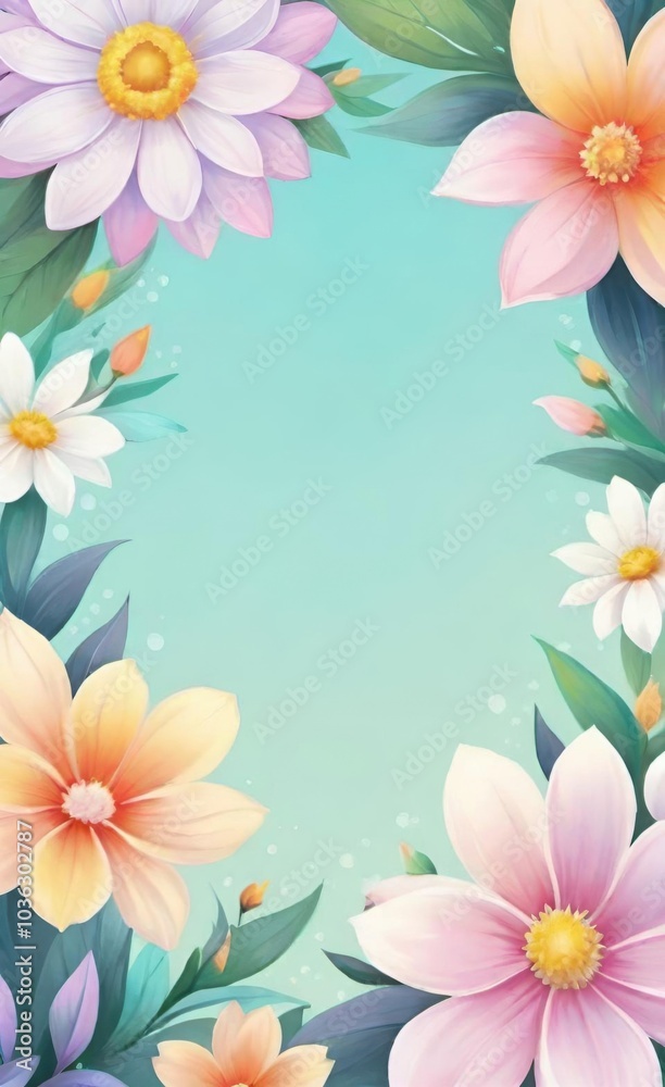 frame with flowers frame with flowers