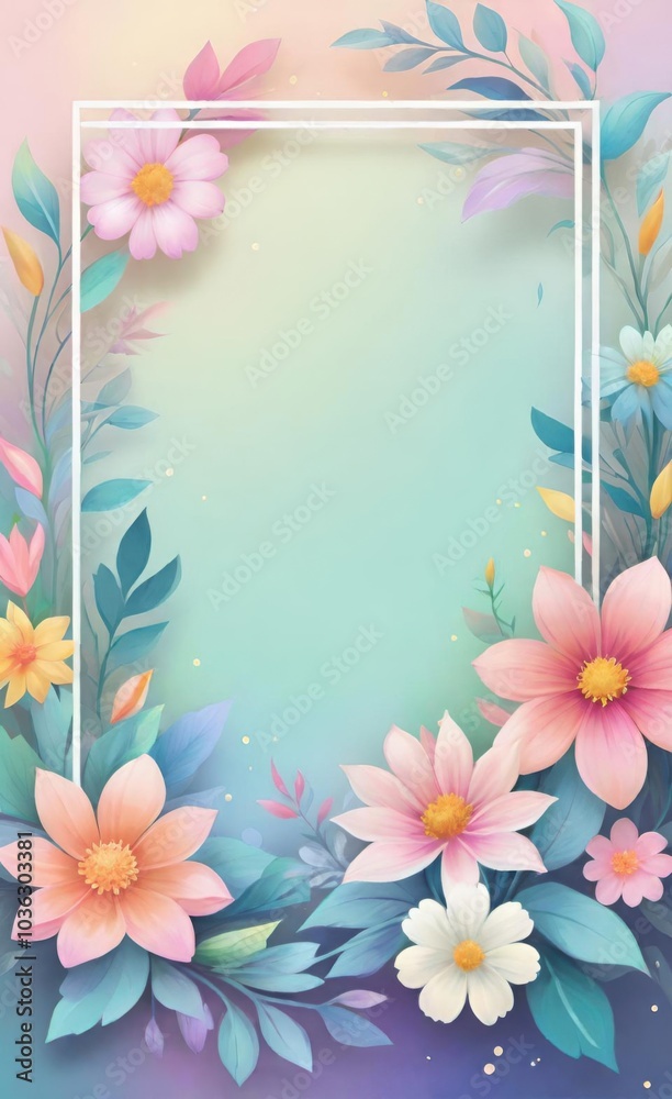 frame with flowers frame with flowers